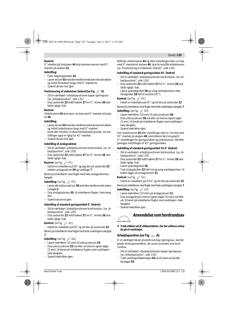 Anvendelse som bordrundsav | Bosch GTM 12 JL Professional User Manual | Page 139 / 485