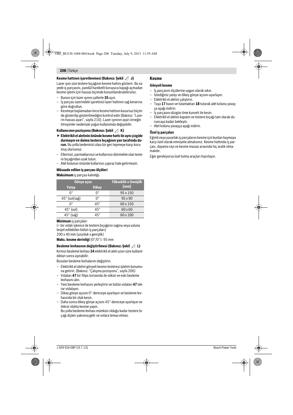 Bosch GTM 12 JL Professional User Manual | Page 208 / 485