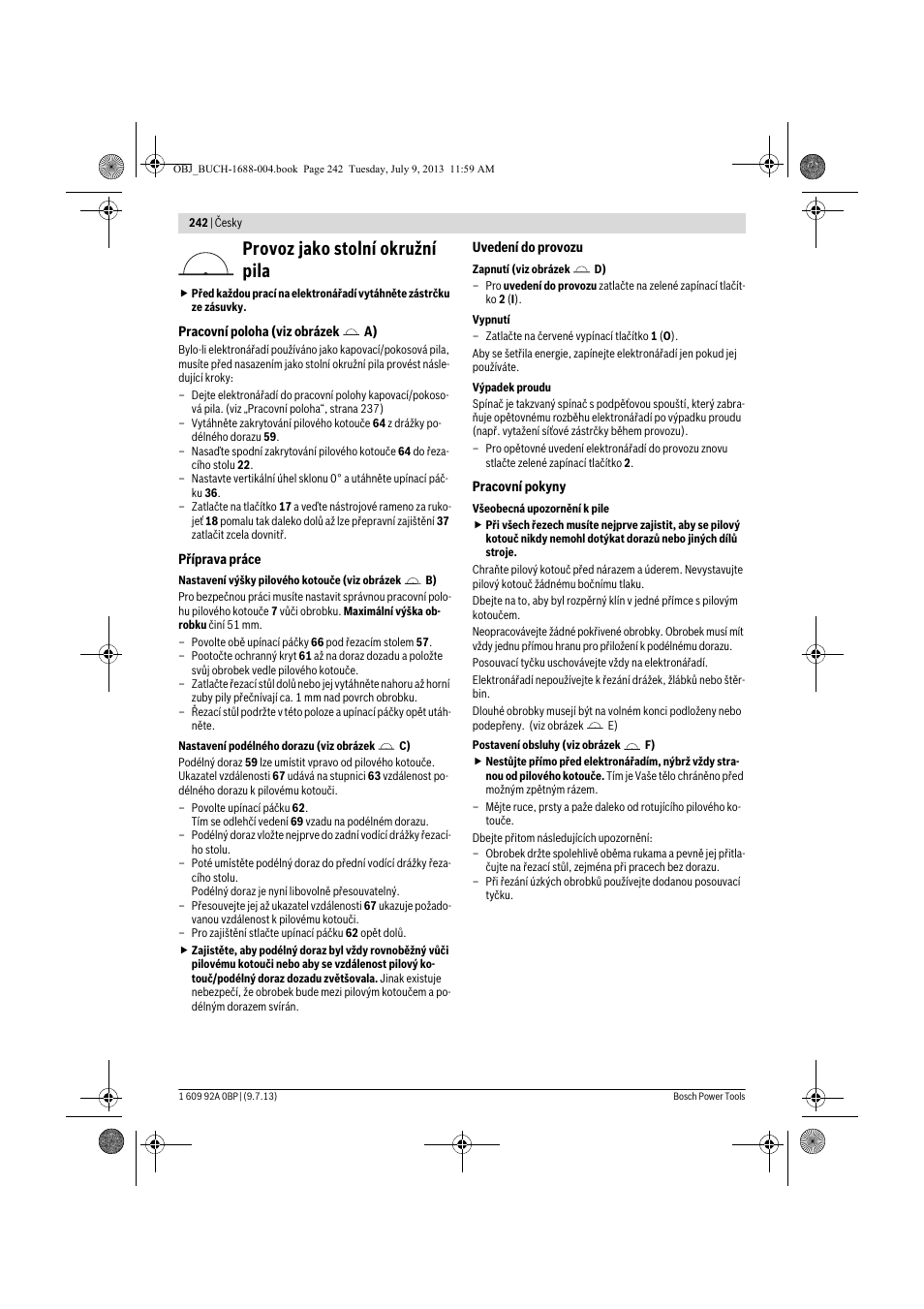 Provoz jako stolní okružní pila | Bosch GTM 12 JL Professional User Manual | Page 242 / 485