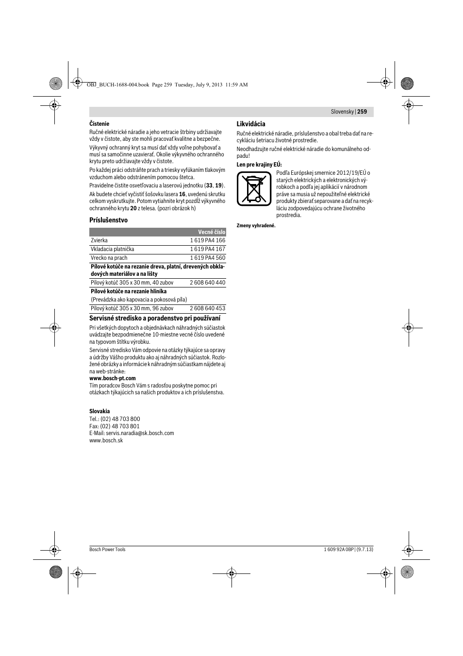 Bosch GTM 12 JL Professional User Manual | Page 259 / 485