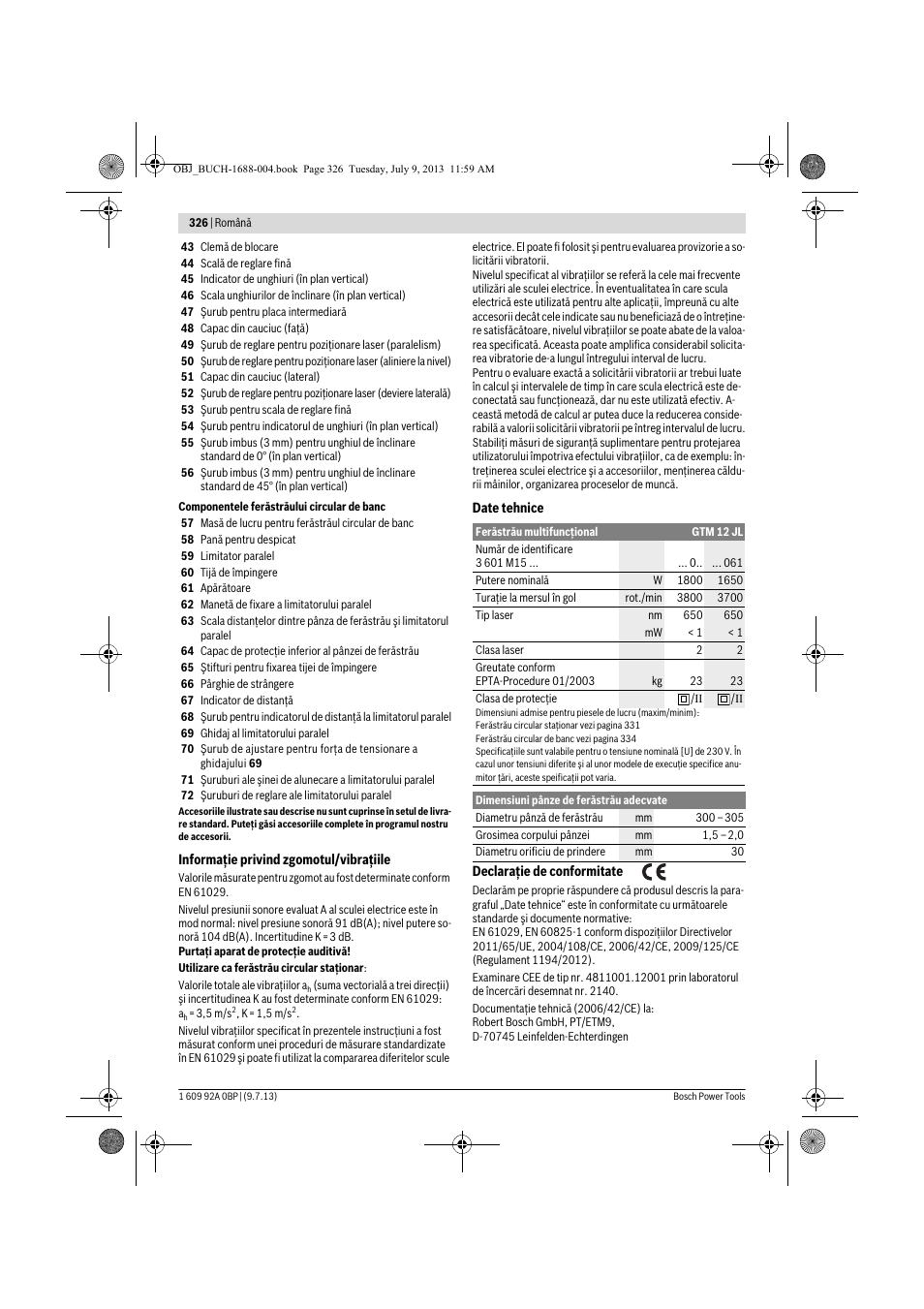 Bosch GTM 12 JL Professional User Manual | Page 326 / 485