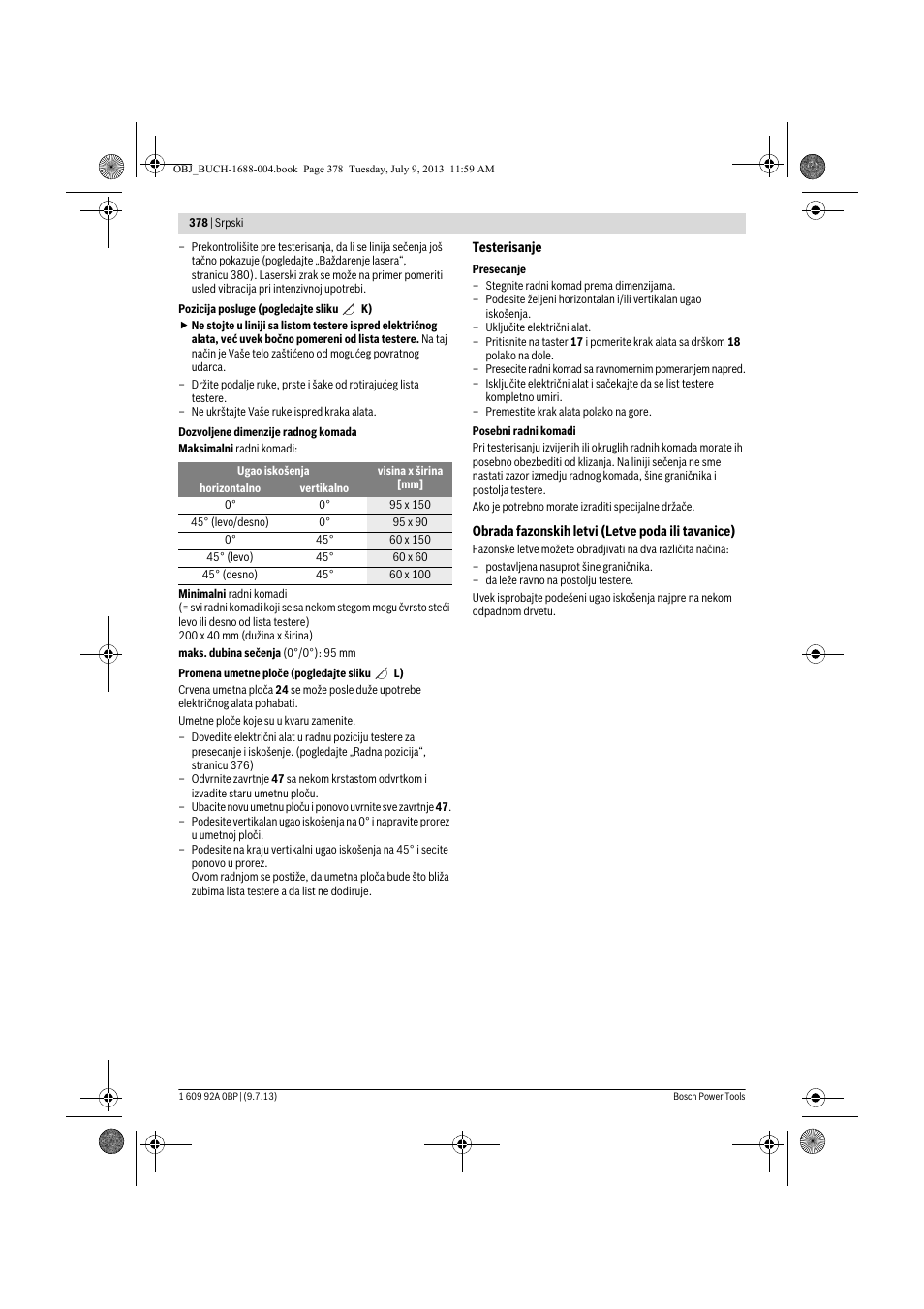 Bosch GTM 12 JL Professional User Manual | Page 378 / 485