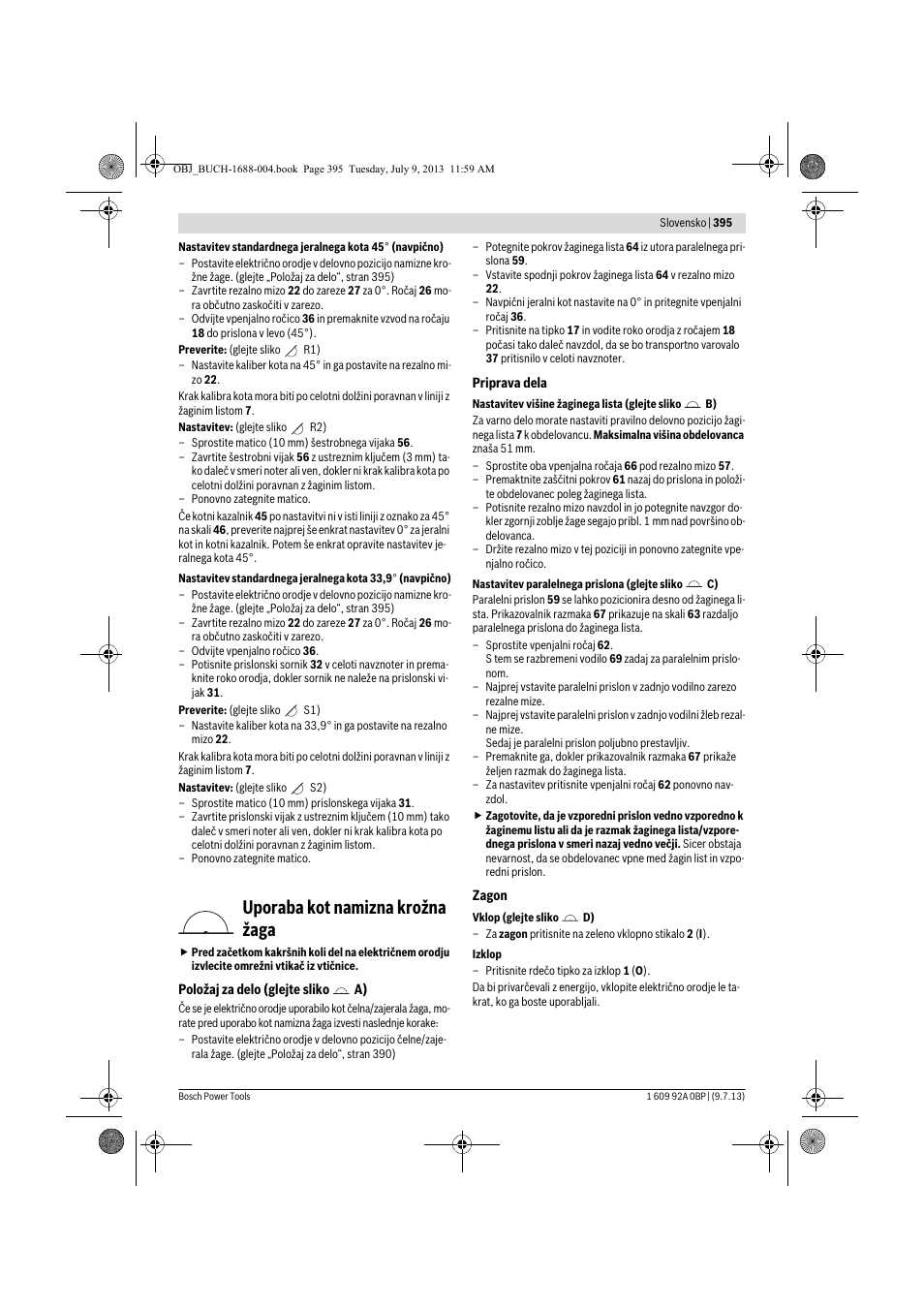 Uporaba kot namizna krožna žaga | Bosch GTM 12 JL Professional User Manual | Page 395 / 485