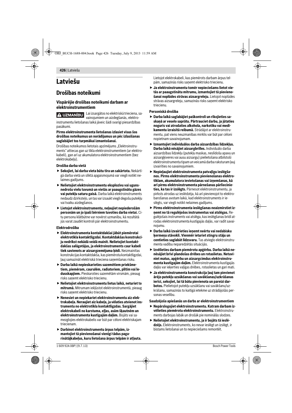 Latviešu | Bosch GTM 12 JL Professional User Manual | Page 426 / 485