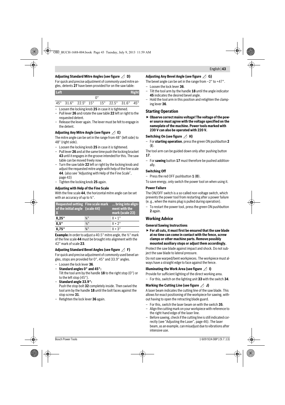 Bosch GTM 12 JL Professional User Manual | Page 43 / 485