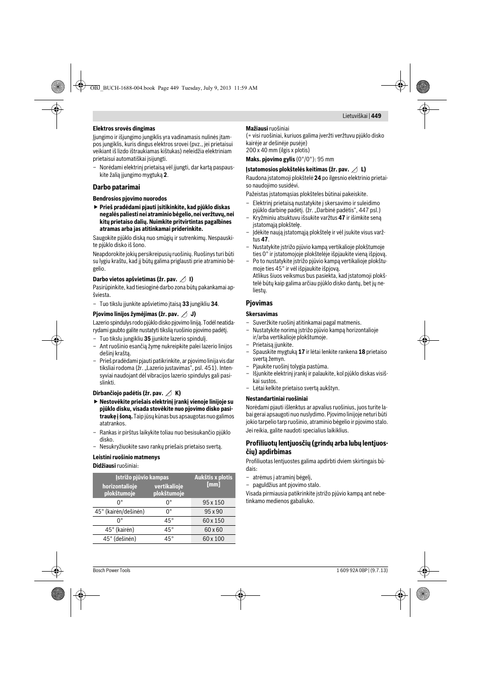 Bosch GTM 12 JL Professional User Manual | Page 449 / 485