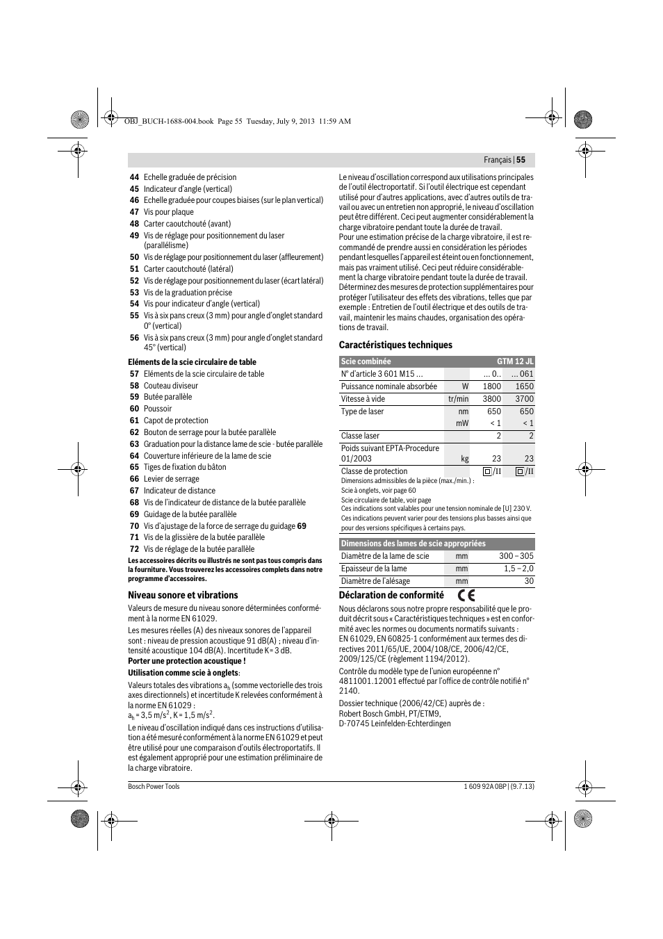 Bosch GTM 12 JL Professional User Manual | Page 55 / 485