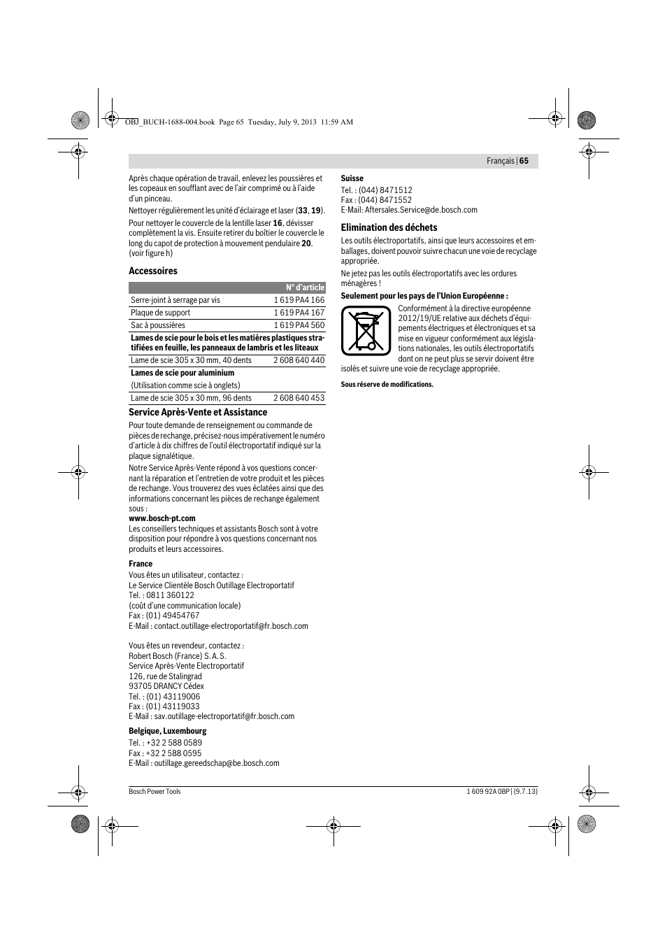 Bosch GTM 12 JL Professional User Manual | Page 65 / 485