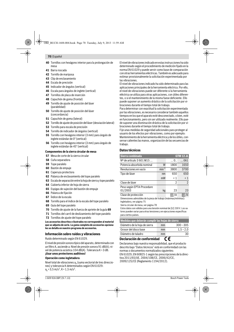 Bosch GTM 12 JL Professional User Manual | Page 70 / 485