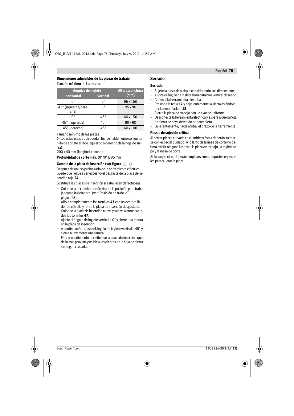 Bosch GTM 12 JL Professional User Manual | Page 75 / 485