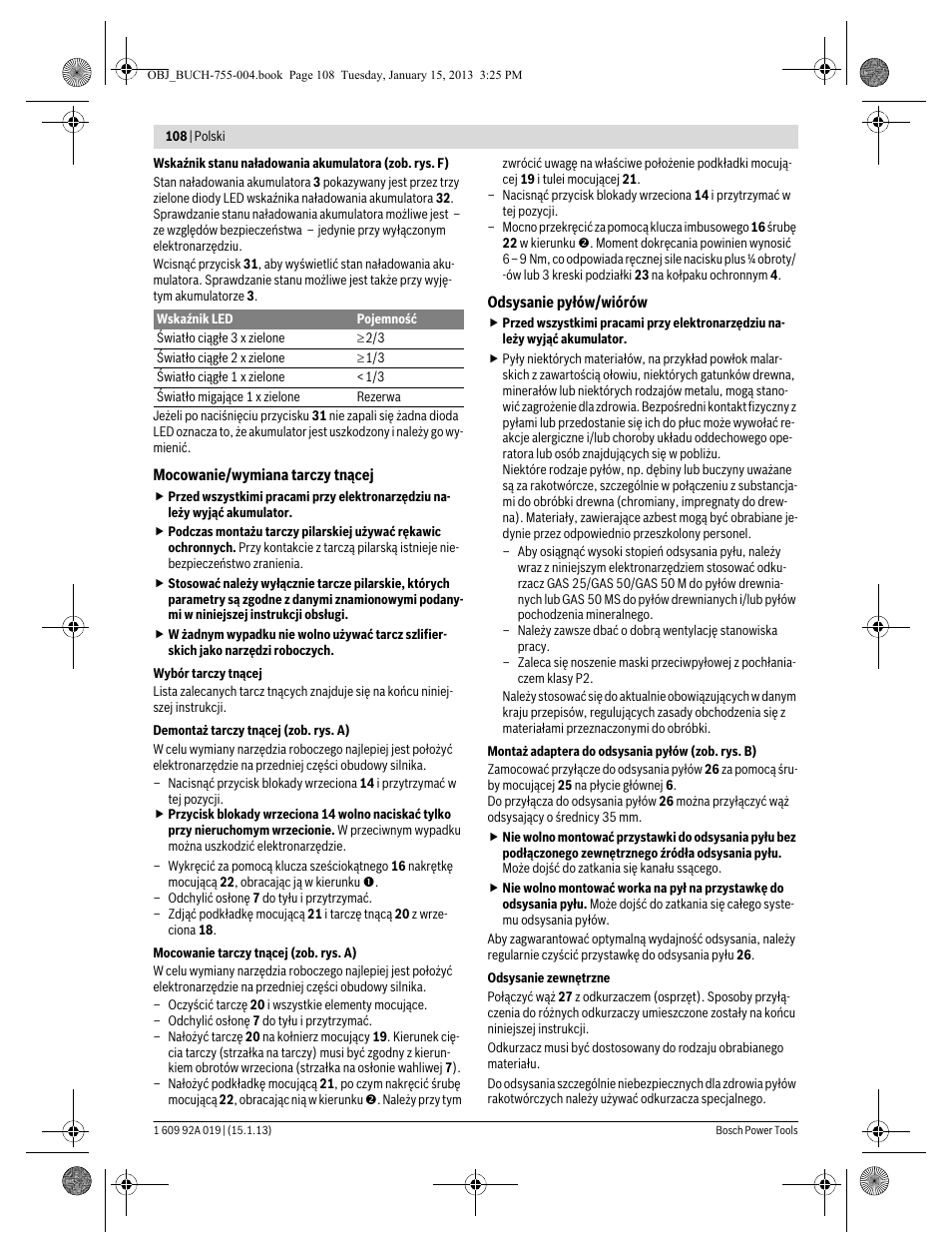 Bosch GKS 18 V-LI Professional User Manual | Page 108 / 224