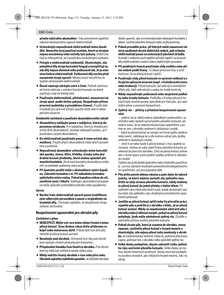 Bosch GKS 18 V-LI Professional User Manual | Page 112 / 224