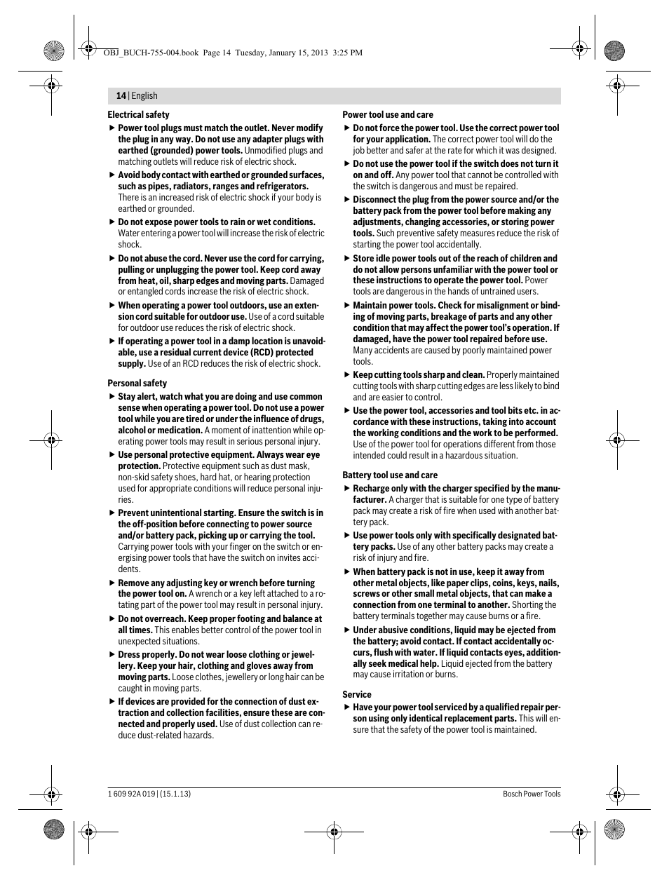 Bosch GKS 18 V-LI Professional User Manual | Page 14 / 224