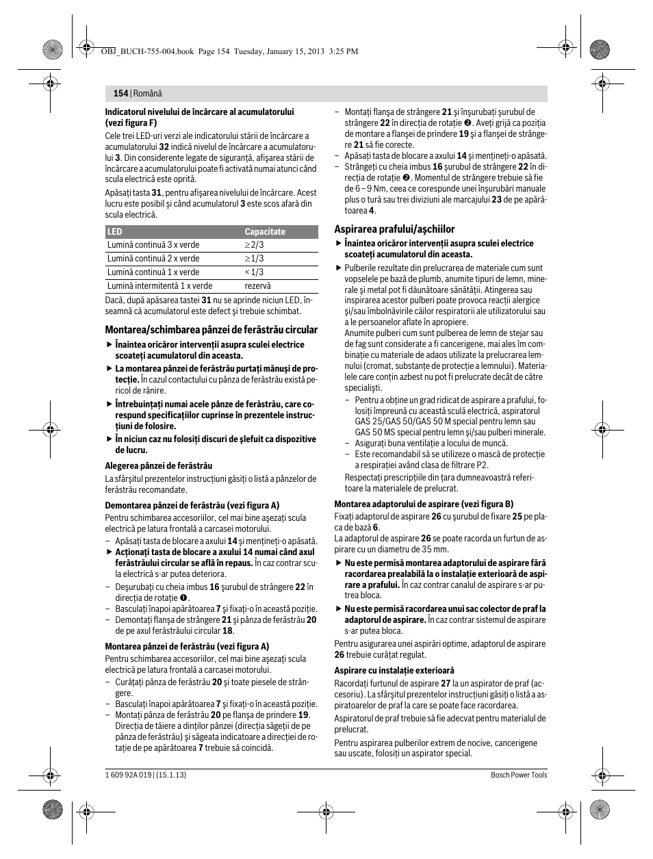 Bosch GKS 18 V-LI Professional User Manual | Page 154 / 224
