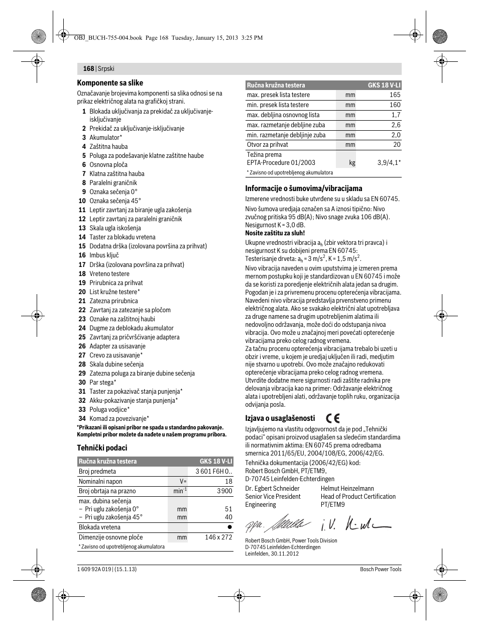 Bosch GKS 18 V-LI Professional User Manual | Page 168 / 224