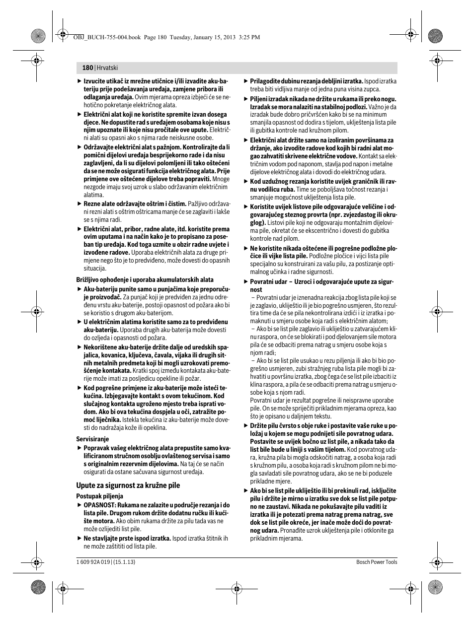 Bosch GKS 18 V-LI Professional User Manual | Page 180 / 224