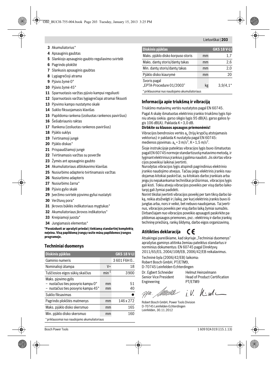 Bosch GKS 18 V-LI Professional User Manual | Page 203 / 224