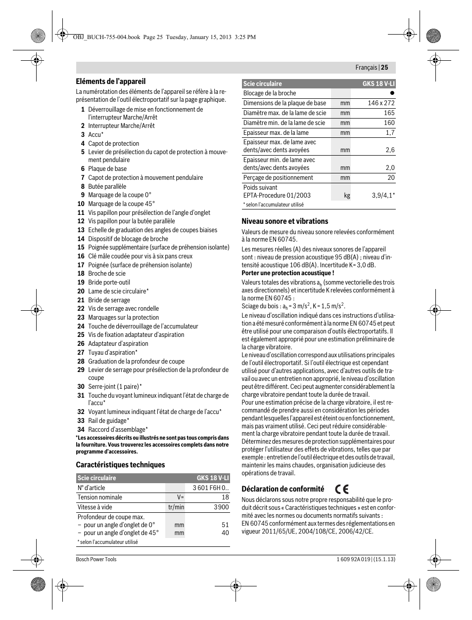 Bosch GKS 18 V-LI Professional User Manual | Page 25 / 224