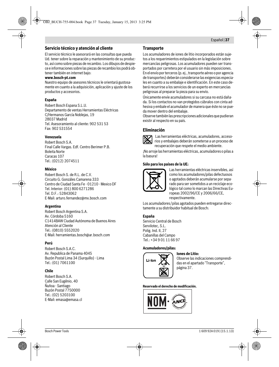 Bosch GKS 18 V-LI Professional User Manual | Page 37 / 224