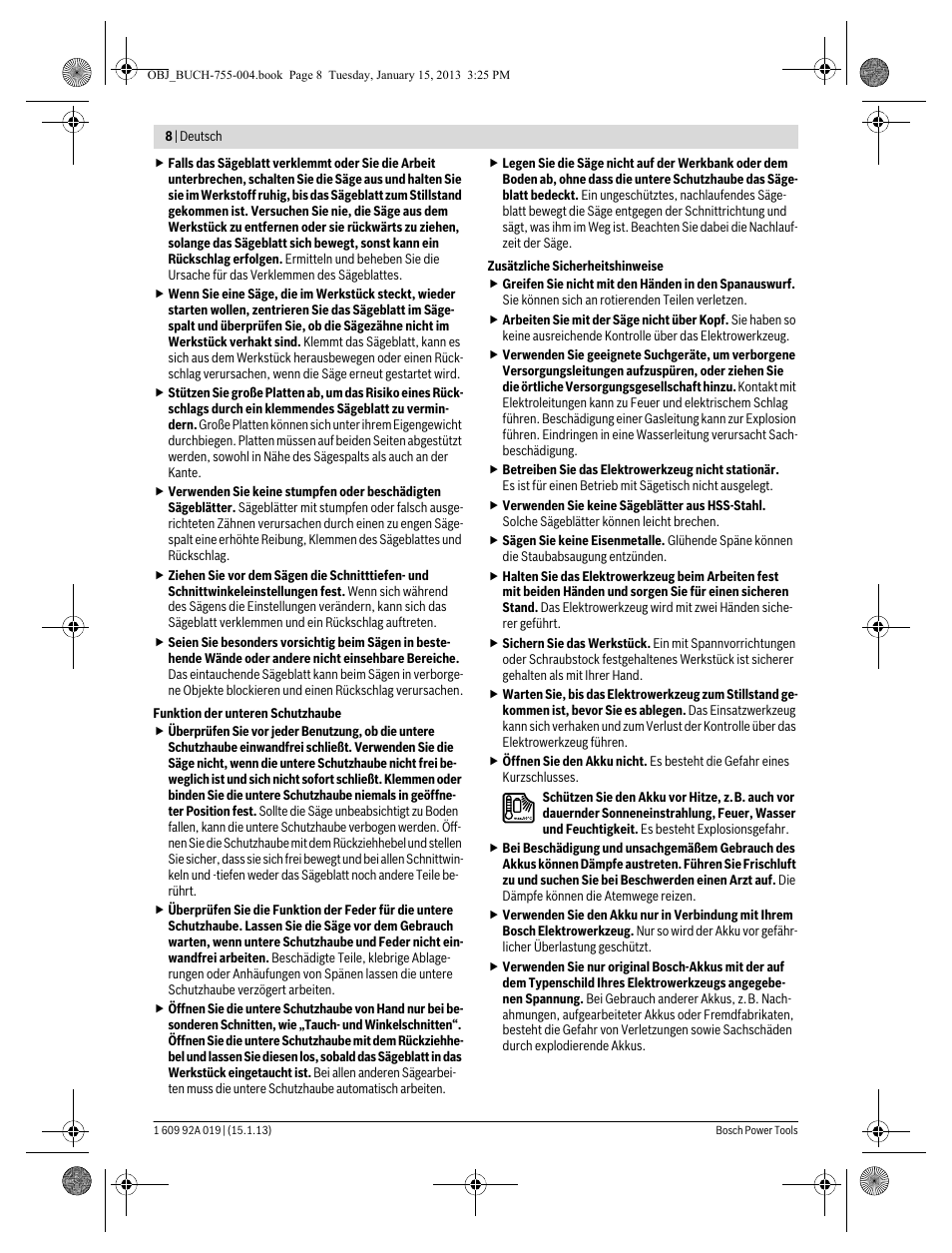 Bosch GKS 18 V-LI Professional User Manual | Page 8 / 224