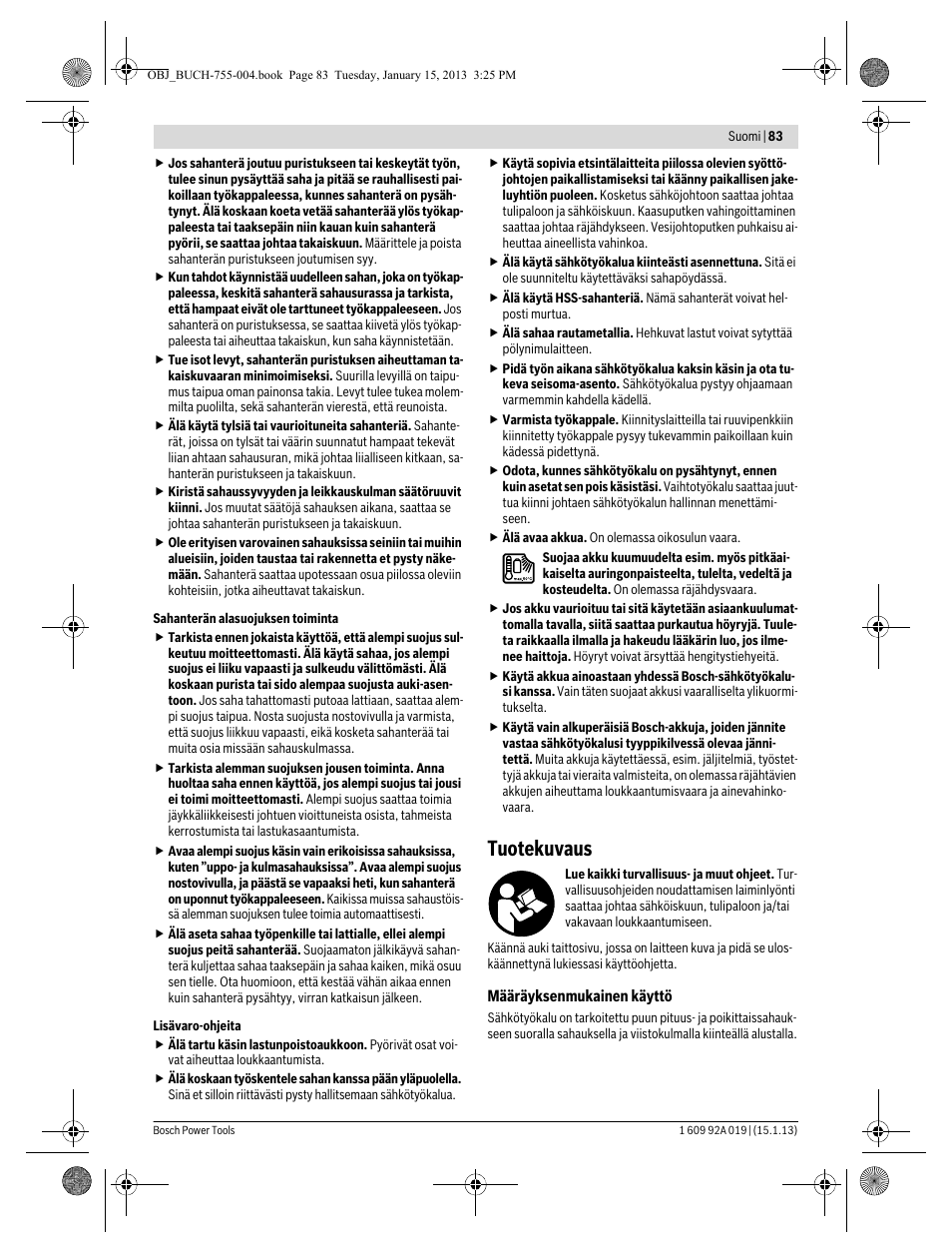 Tuotekuvaus | Bosch GKS 18 V-LI Professional User Manual | Page 83 / 224