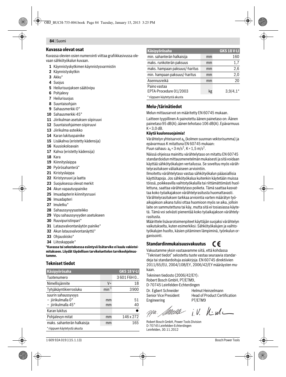 Bosch GKS 18 V-LI Professional User Manual | Page 84 / 224