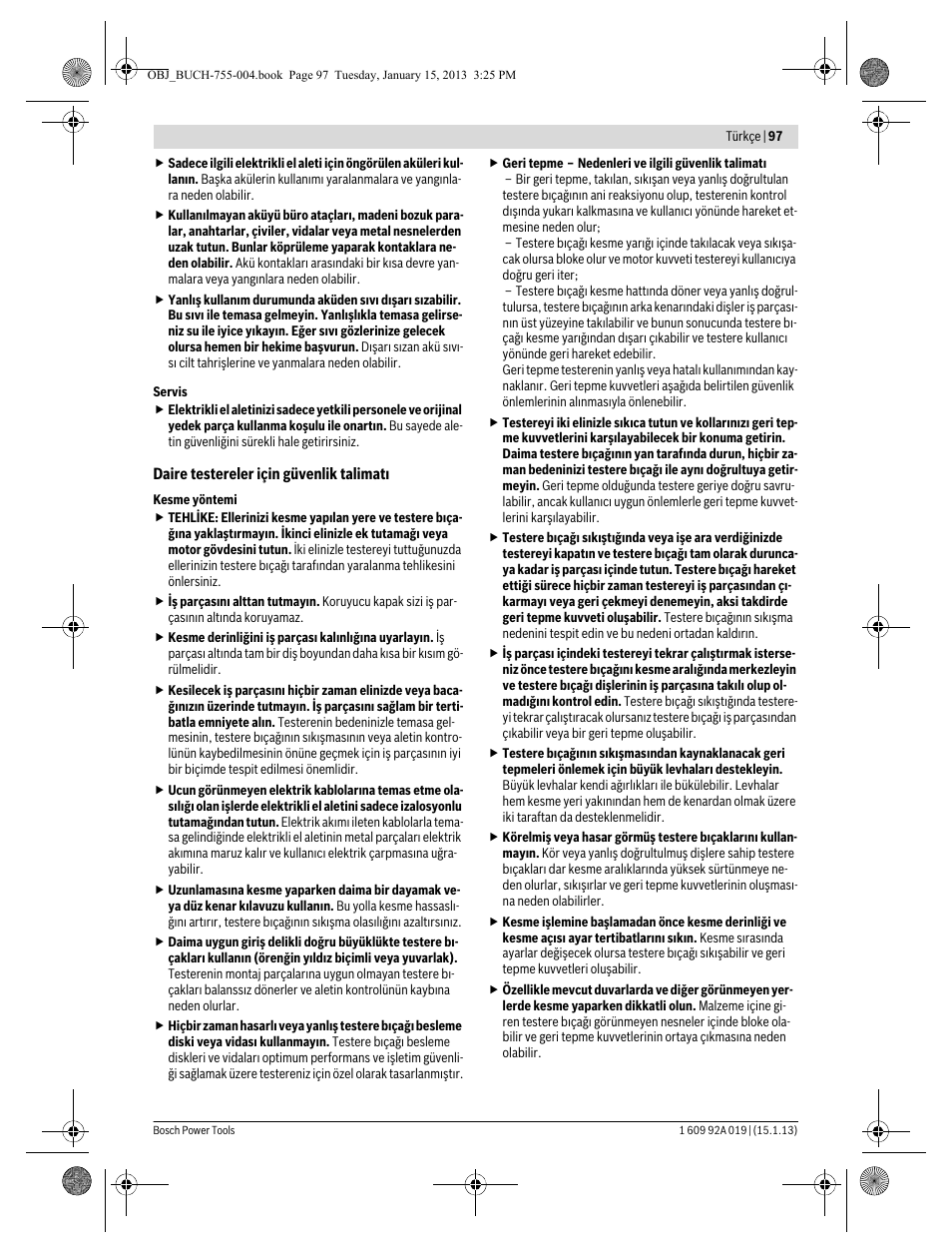 Bosch GKS 18 V-LI Professional User Manual | Page 97 / 224