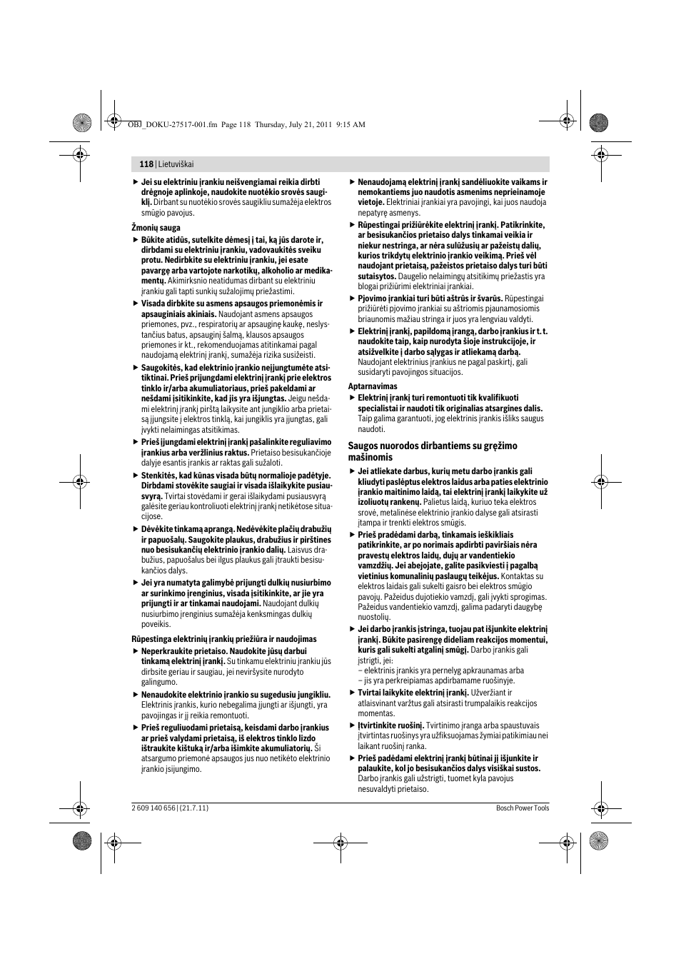 Bosch GBM Professional 10 User Manual | Page 118 / 130