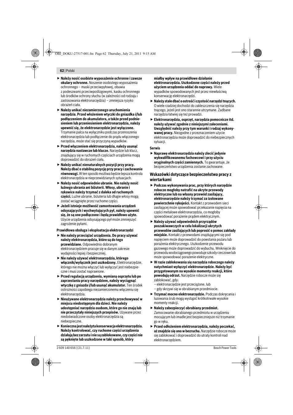 Bosch GBM Professional 10 User Manual | Page 62 / 130