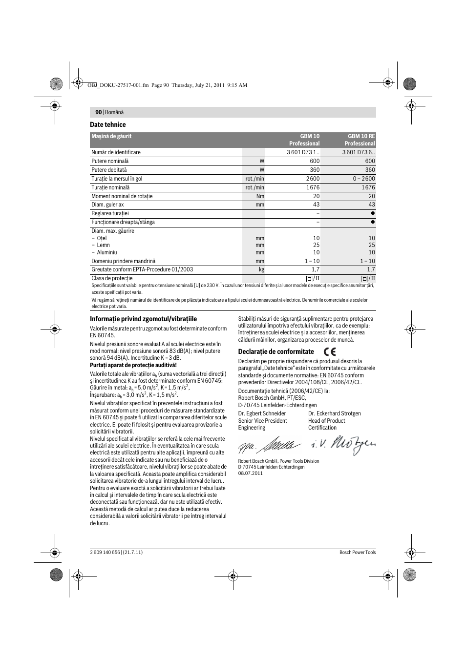 Bosch GBM Professional 10 User Manual | Page 90 / 130