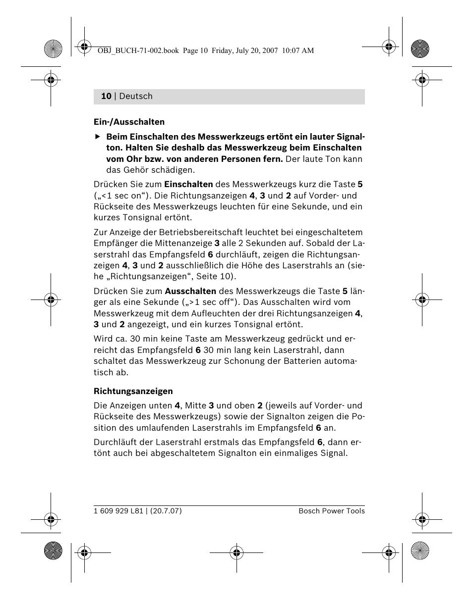 Bosch BLE 200 Professional User Manual | Page 10 / 267