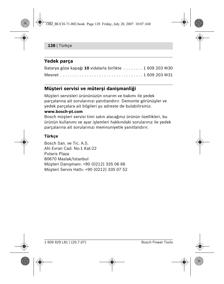 Bosch BLE 200 Professional User Manual | Page 128 / 267