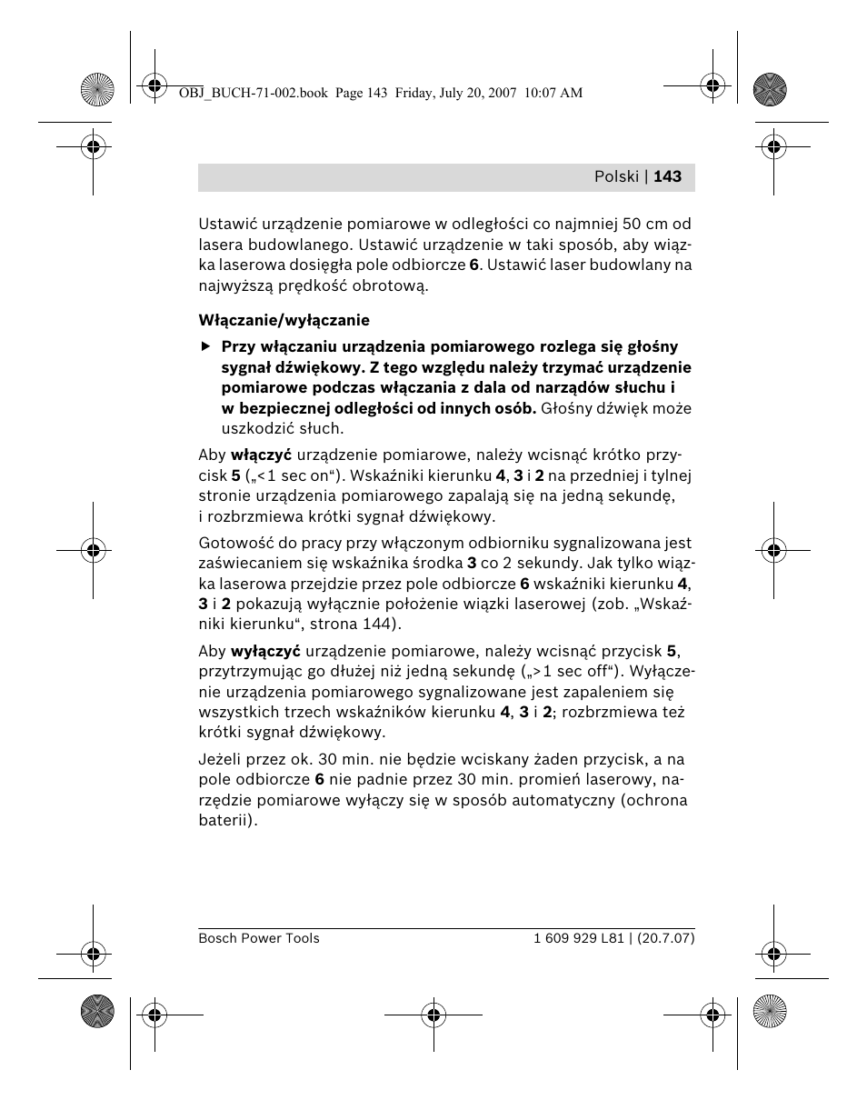 Bosch BLE 200 Professional User Manual | Page 143 / 267