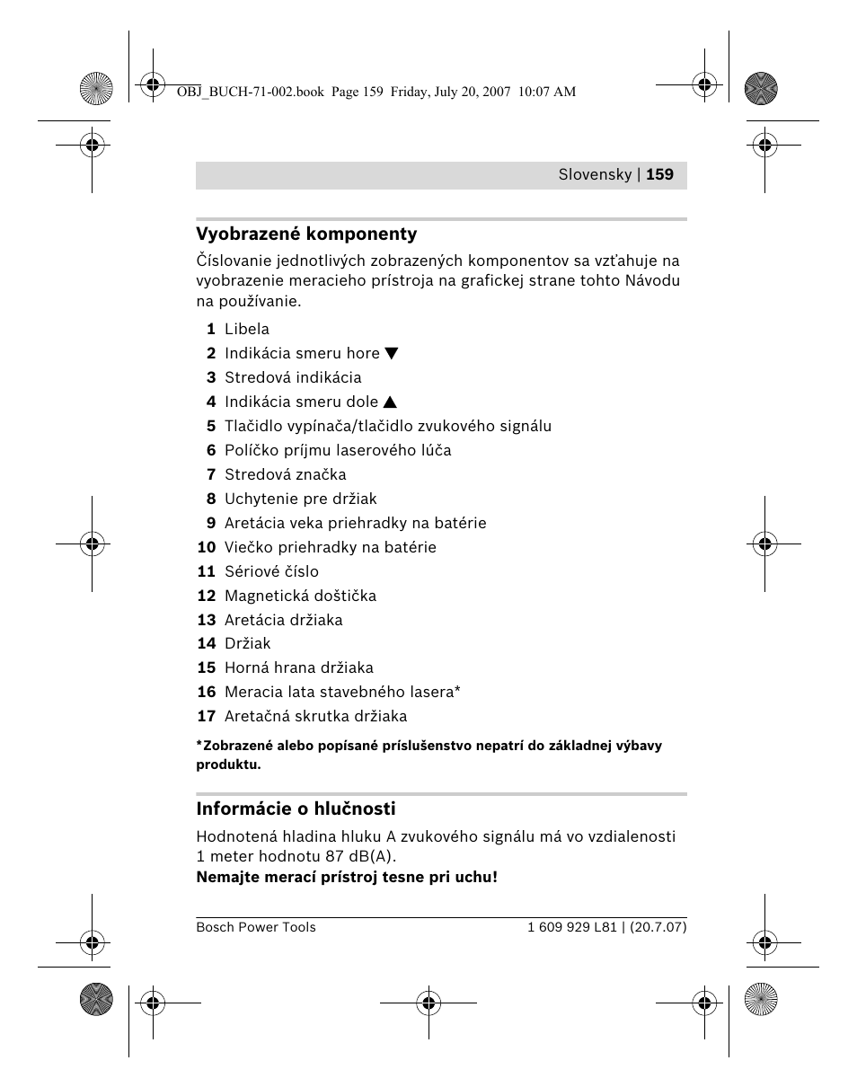 Bosch BLE 200 Professional User Manual | Page 159 / 267