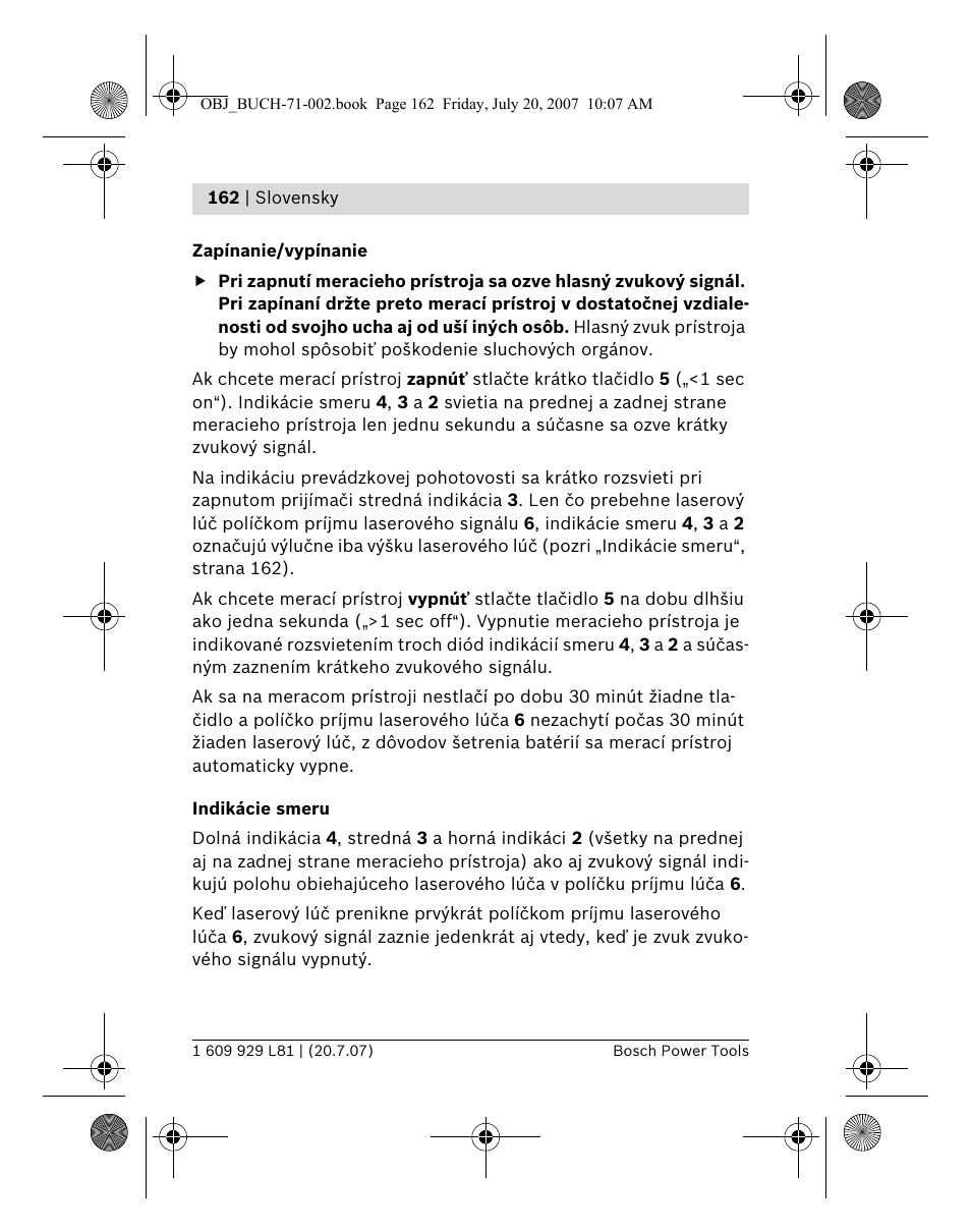 Bosch BLE 200 Professional User Manual | Page 162 / 267