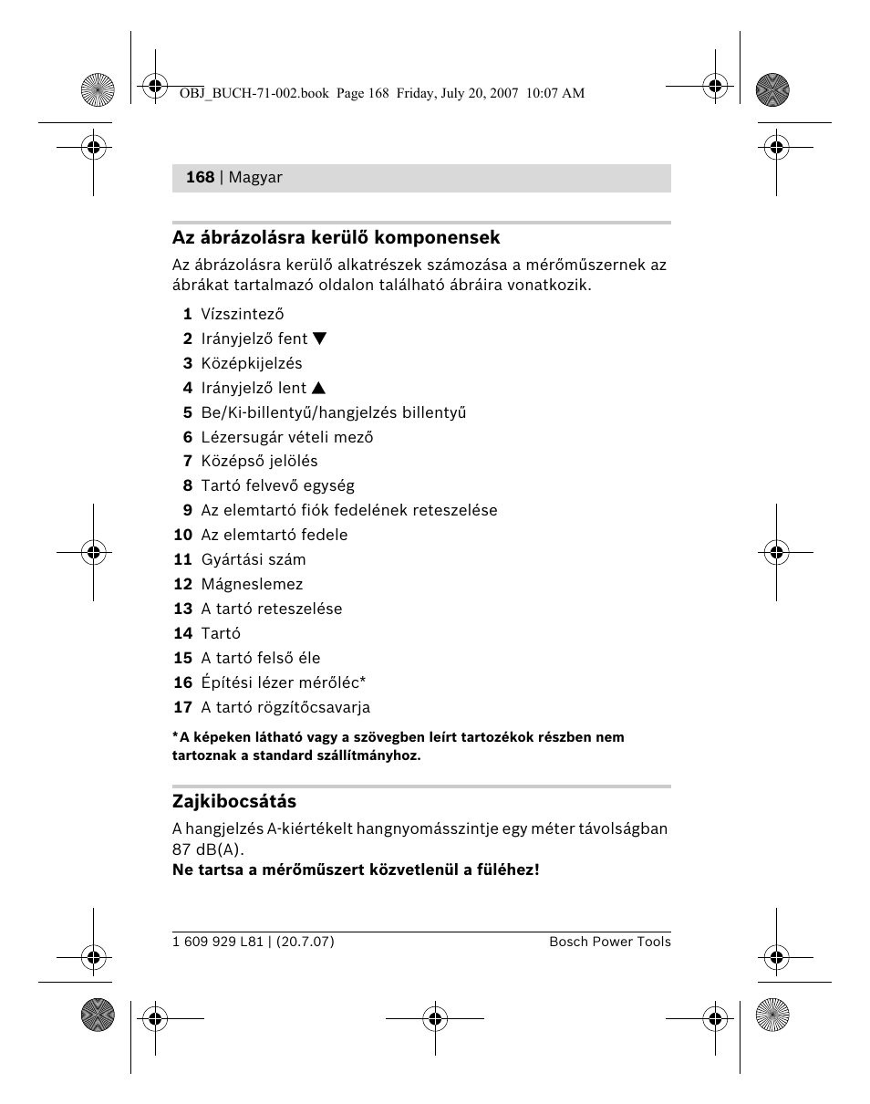 Bosch BLE 200 Professional User Manual | Page 168 / 267