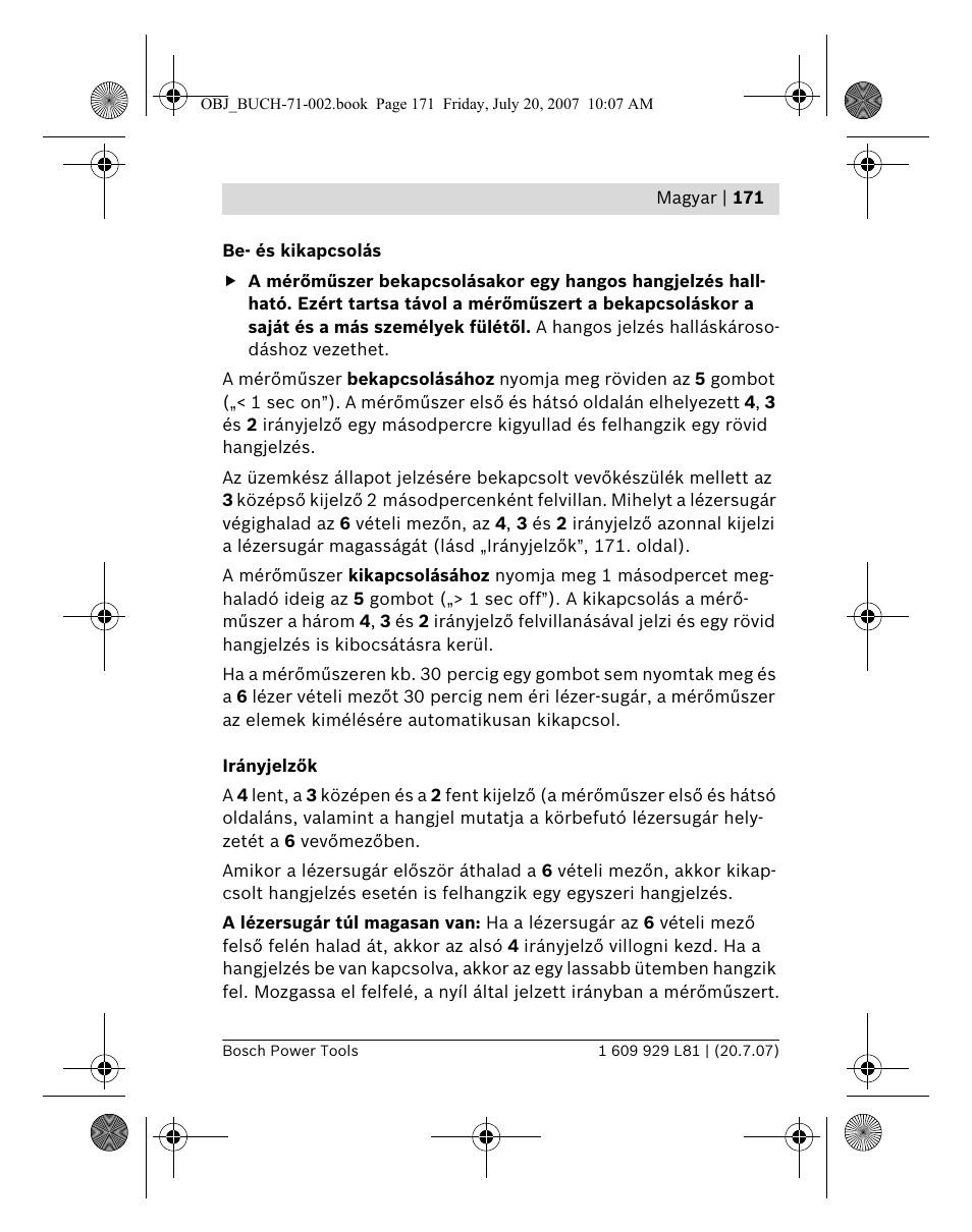 Bosch BLE 200 Professional User Manual | Page 171 / 267