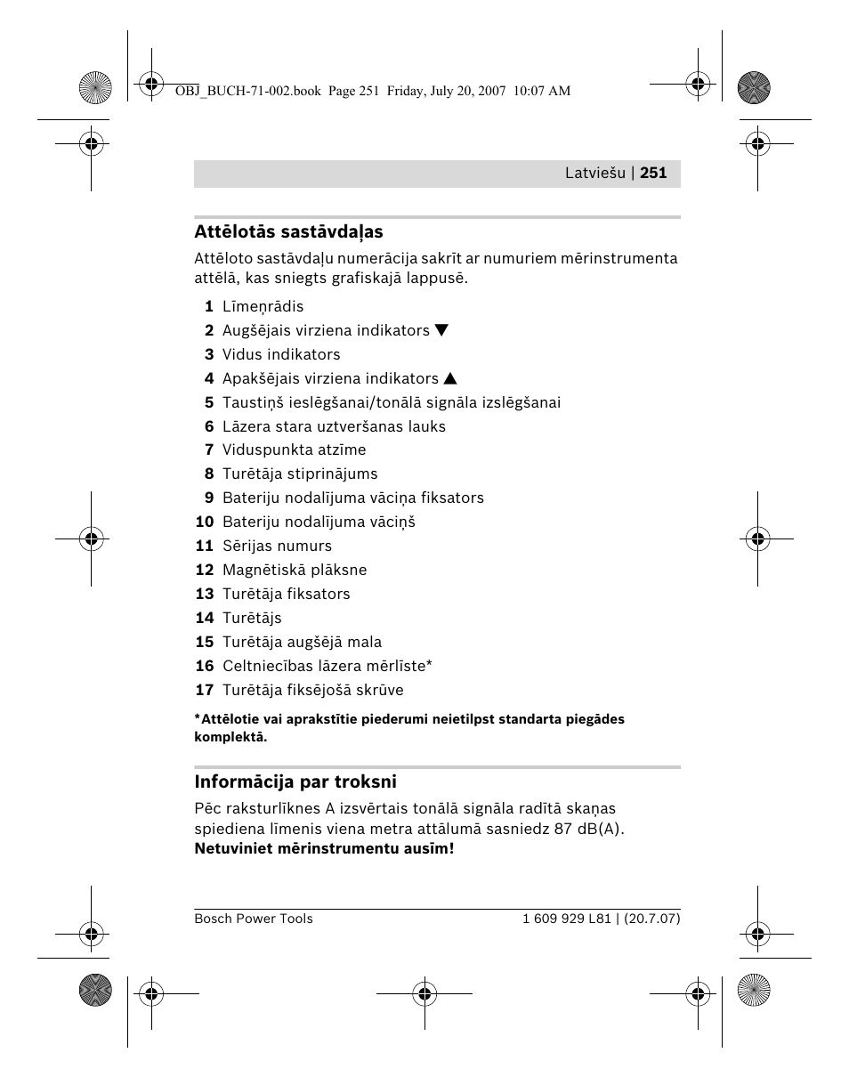 Bosch BLE 200 Professional User Manual | Page 251 / 267