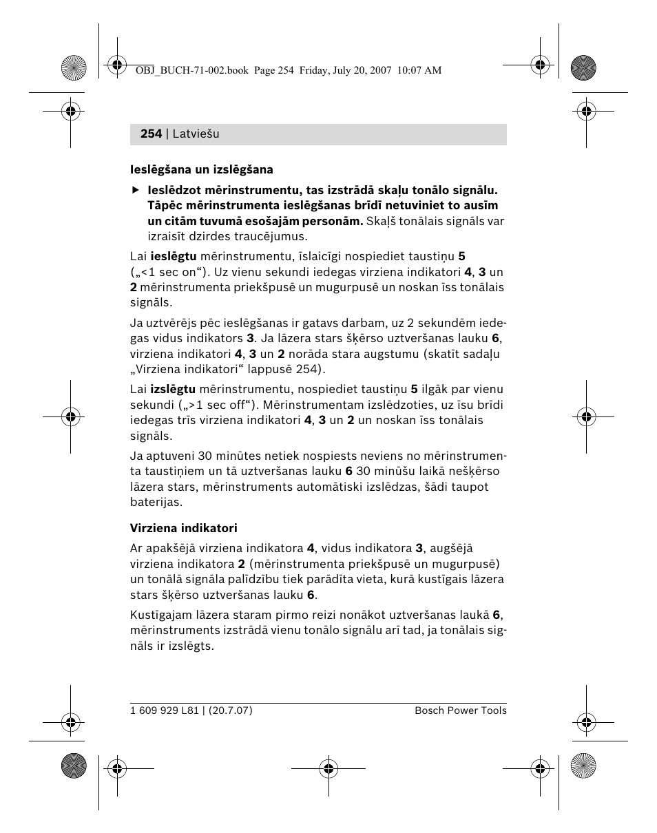 Bosch BLE 200 Professional User Manual | Page 254 / 267