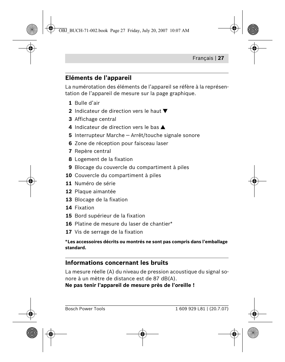 Bosch BLE 200 Professional User Manual | Page 27 / 267