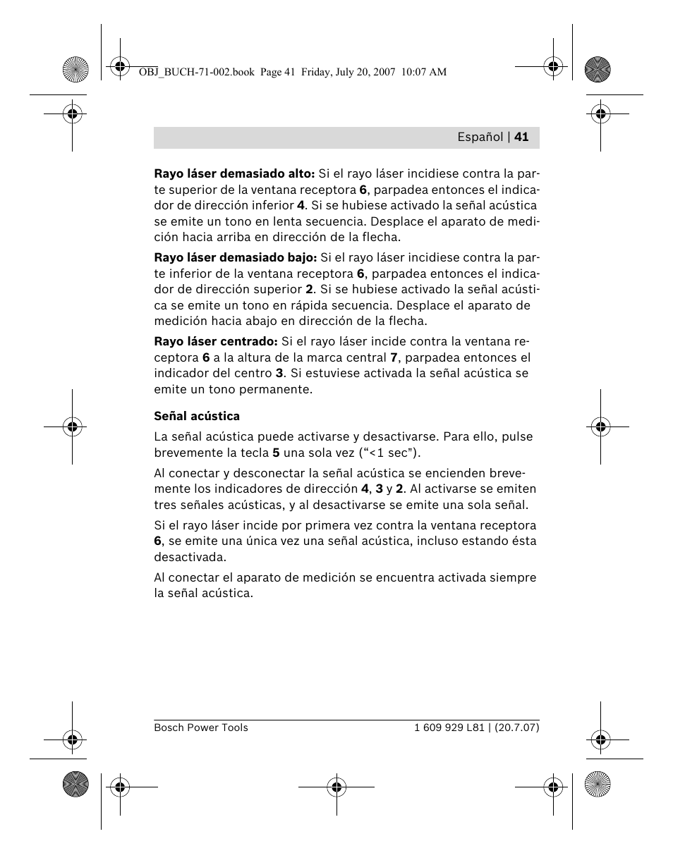 Bosch BLE 200 Professional User Manual | Page 41 / 267