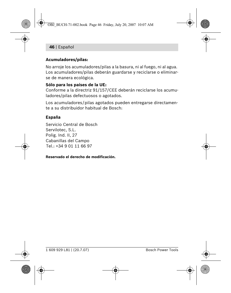 Bosch BLE 200 Professional User Manual | Page 46 / 267