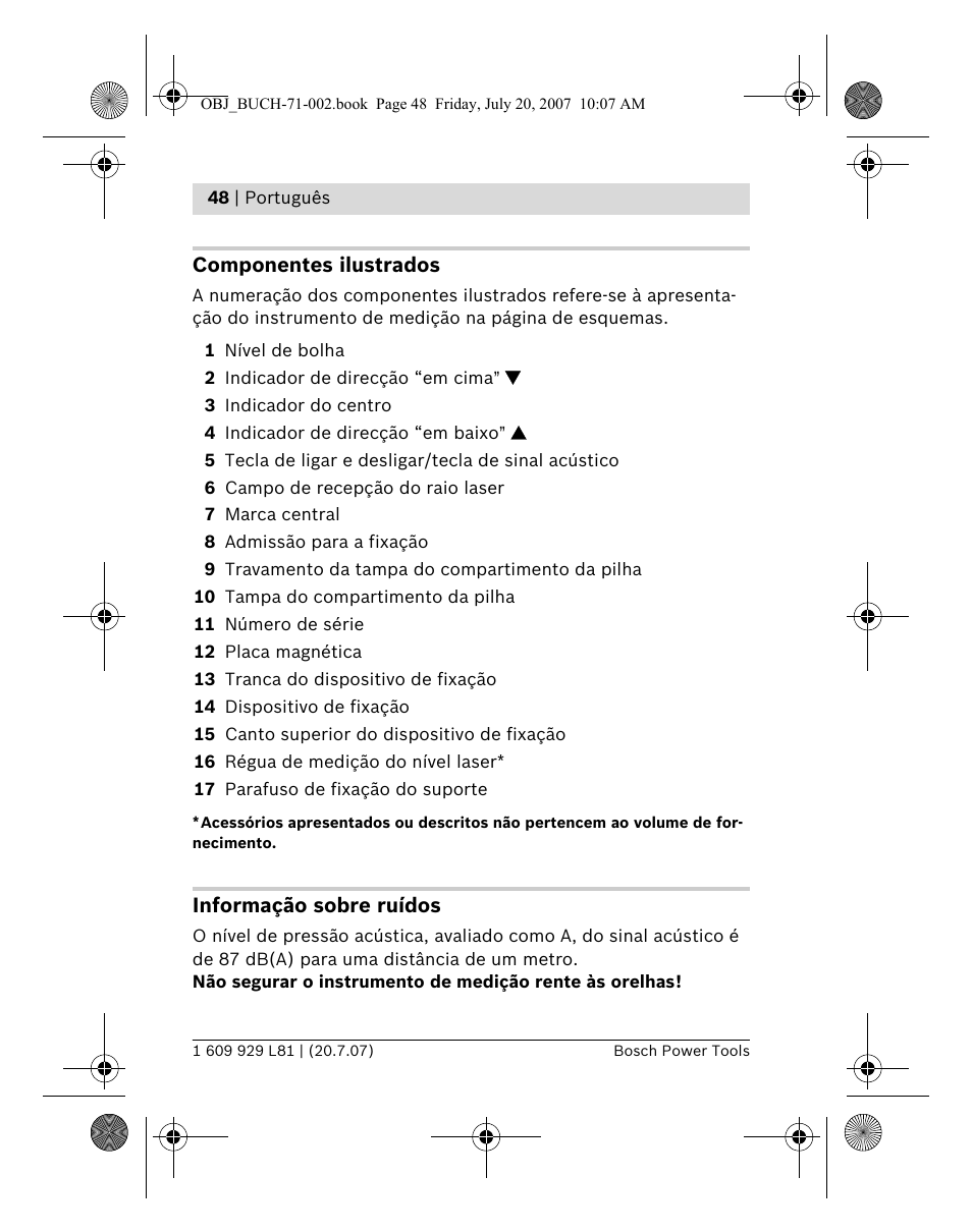 Bosch BLE 200 Professional User Manual | Page 48 / 267