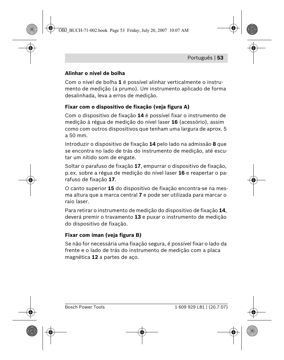 Bosch BLE 200 Professional User Manual | Page 53 / 267