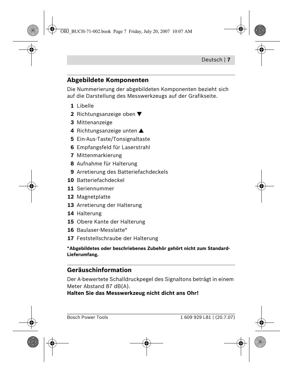 Bosch BLE 200 Professional User Manual | Page 7 / 267