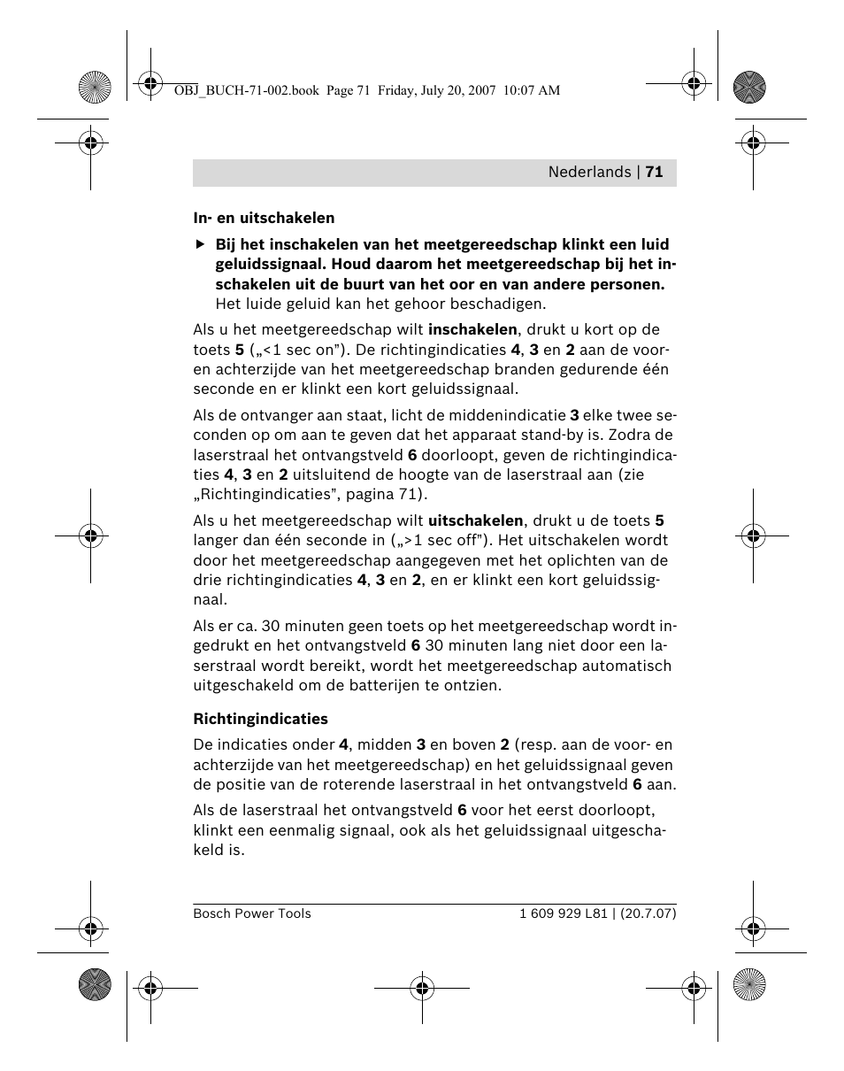 Bosch BLE 200 Professional User Manual | Page 71 / 267