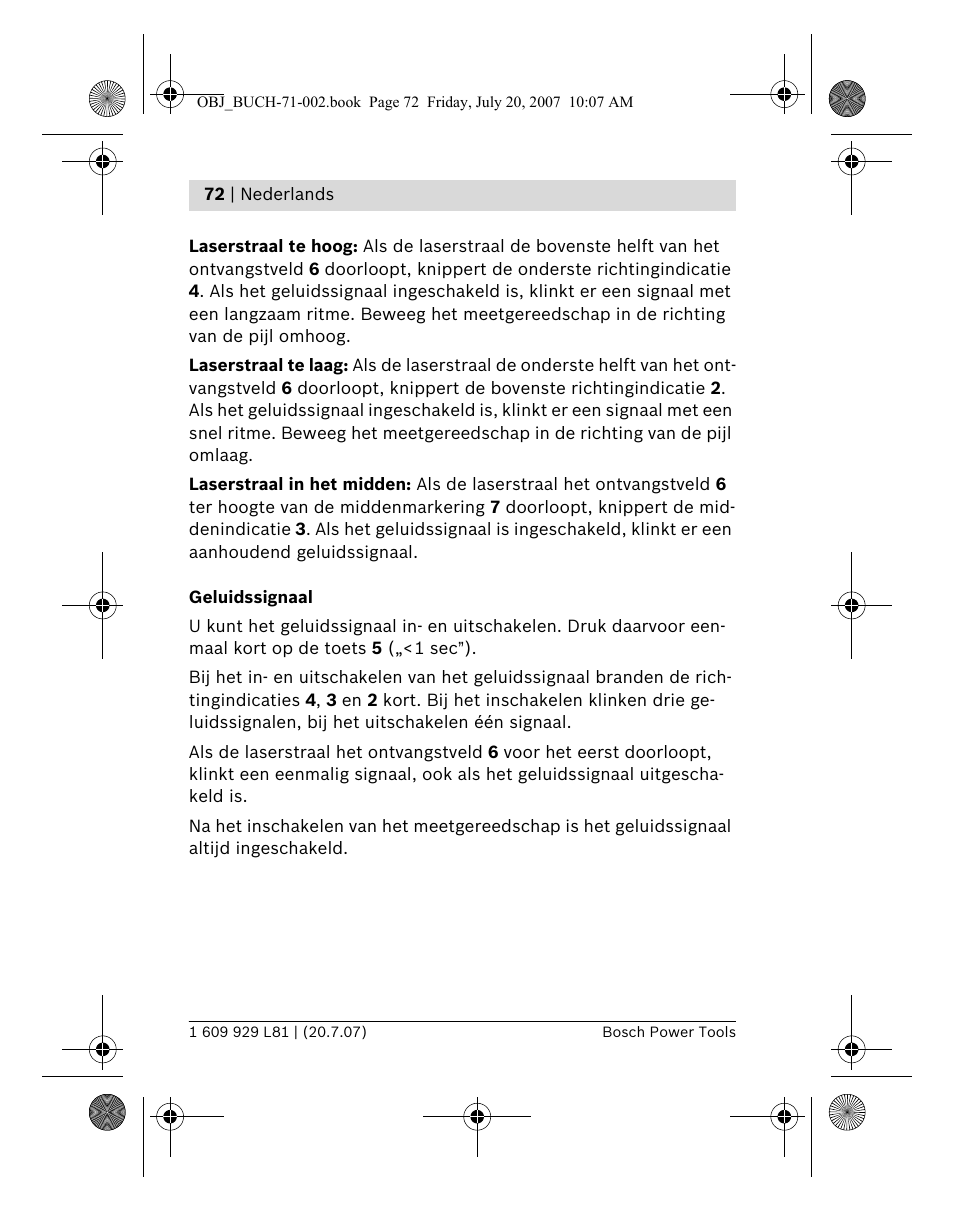 Bosch BLE 200 Professional User Manual | Page 72 / 267