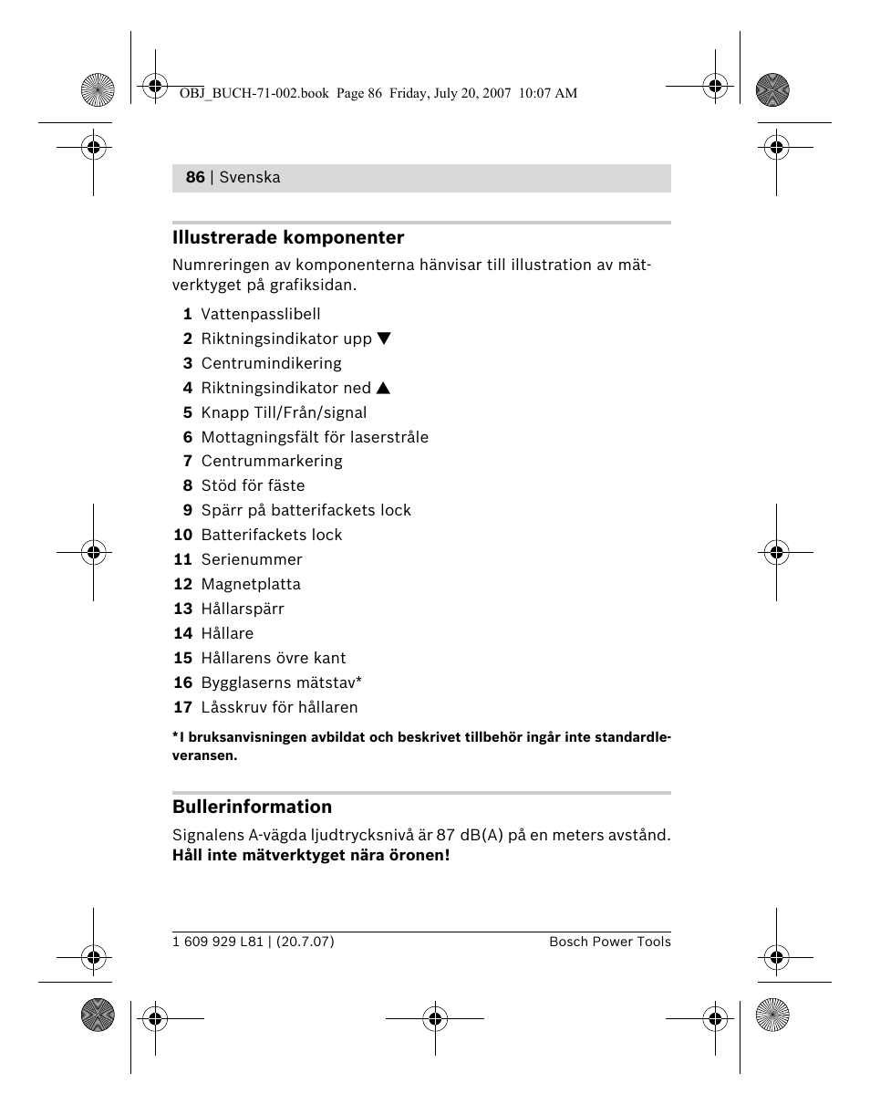 Bosch BLE 200 Professional User Manual | Page 86 / 267