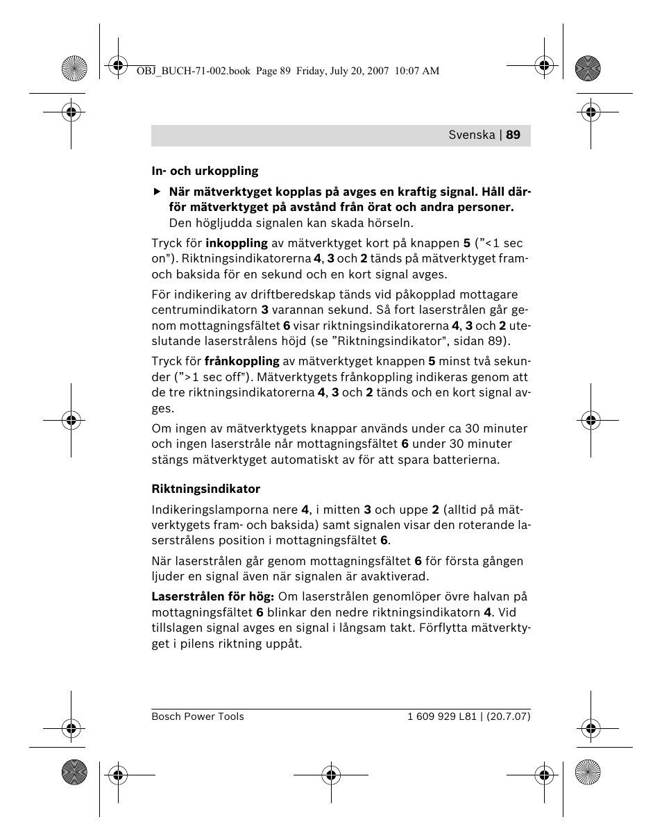 Bosch BLE 200 Professional User Manual | Page 89 / 267