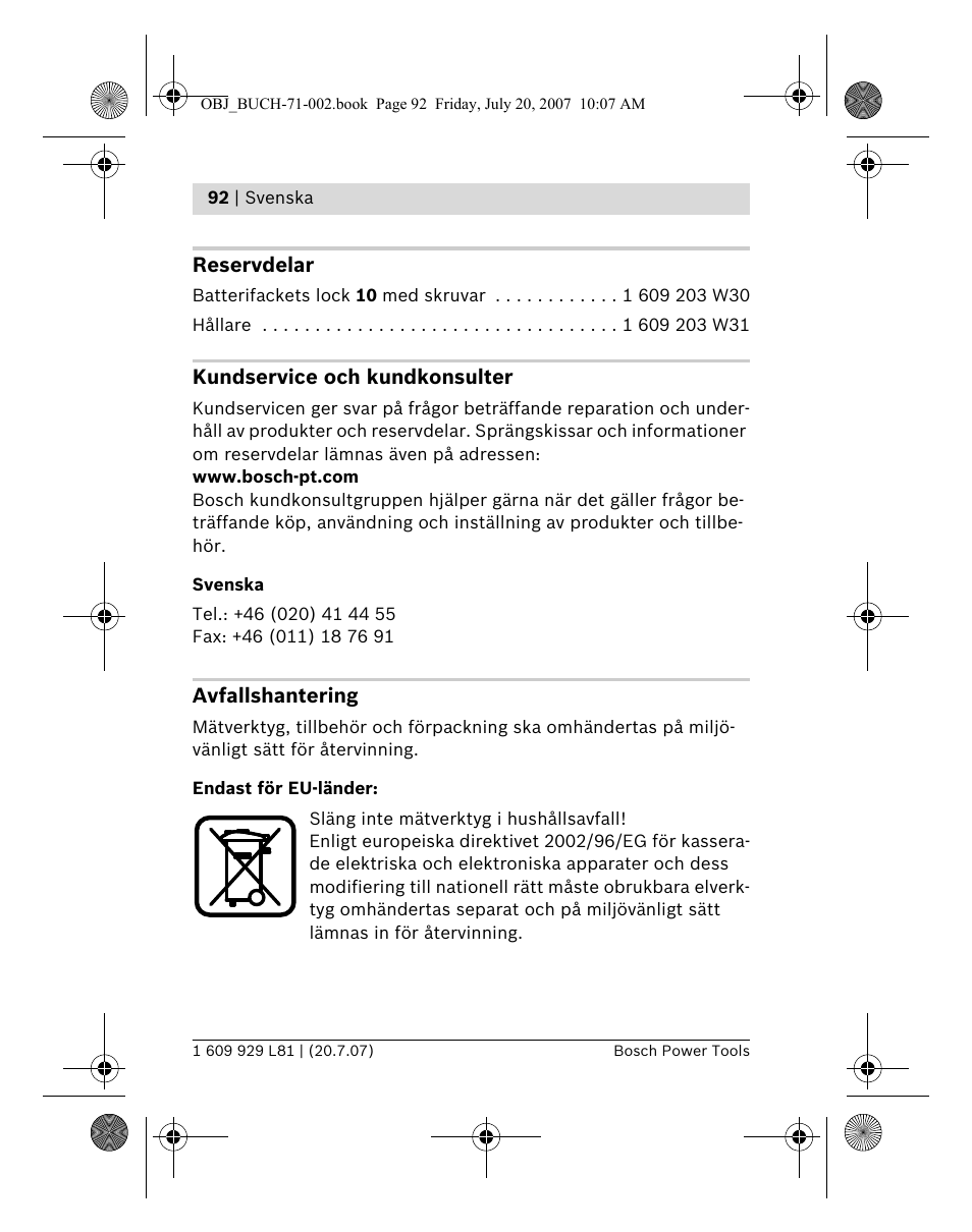 Bosch BLE 200 Professional User Manual | Page 92 / 267